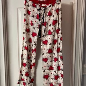 PJ Salvage Red and White Heart Pajama Pants